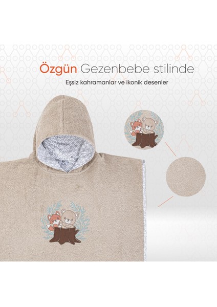Hero Kahraman Kapüşonlu Havlu Bebek Çocuk Pançosu Teddy