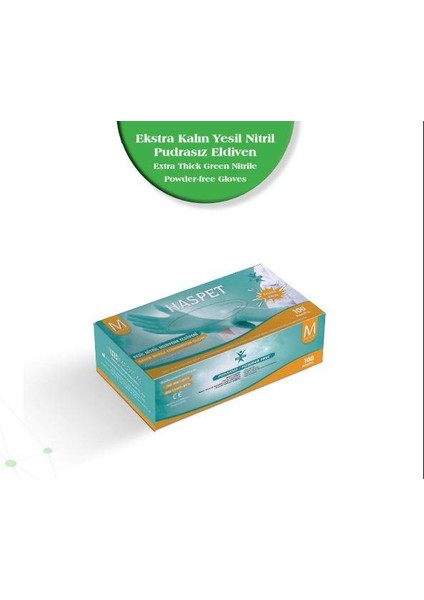 Ekstra Kalın Yesil Nitril Eldiven