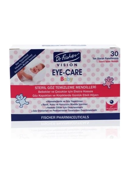 Dr.Fischer EyeCare Bebek Steril Göz Temizleme Mendili - 30'lu Paket