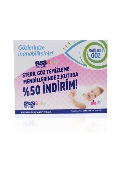 Dr.Fischer EyeCare Bebek Steril Göz Temizleme Mendili - 2.si %50 İndirimli 2x30'lu Paket