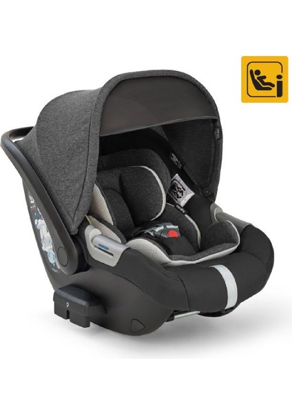 Darwin Infant i-Size Gr 0+ Bebek Ana Kucağı ve Oto Koltuğu 40-75 cm - Upper Black