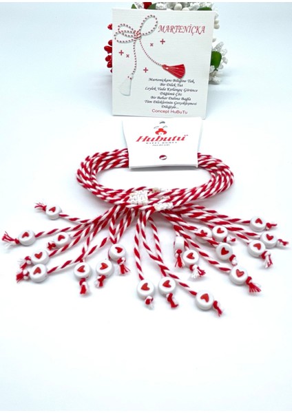 10’lu Kalpli Yılbaşı Hediyelik Kartlı Jelatinli Marteniçka Bilekliği Seti fiyatları