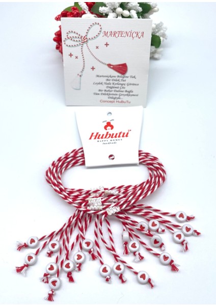 10’lu Kalpli Yılbaşı Hediyelik Kartlı Jelatinli Marteniçka Bilekliği Seti modelleri