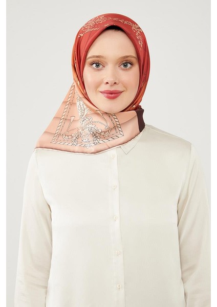 Kırmızı Renk Geçişli Trend Twill Eşarp modelleri