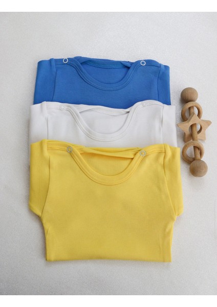 Kız-Erkek () 3'lü Paket Bebek Pamuklu Uzun Kollu Basic Cıtcıtli Body-Zıbın indirimleri