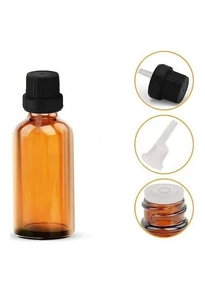 10CC Kahverengi Içten DAMLALIKLI,100 Adet, Tıpalı Kapak, Cam Şişe, Ecza Şişesi,