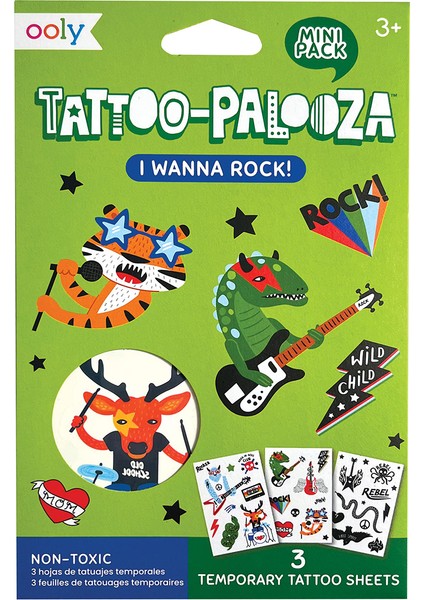 Ooly Mini Tattoo Palooza Geçiçi Dövme Seti - I Wanna Rock