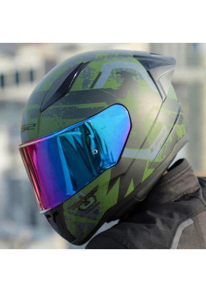 Rapid 2 Thunder Birs Race Full Face Motosiklet Kaskı Yarış Spoiler + Şeffaf + Gökkuşağı Vizörlü fırsatları