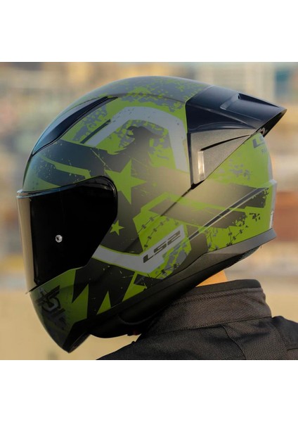 Rapid 2 Thunder Birs Race Full Face Motosiklet Kaskı Yarış Spoiler + Şeffaf + Siyah Vizörlü fiyatları