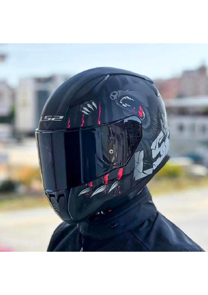 Rapid 2 Clawn Full Face Motosiklet Kaskı Siyah Vizörlü fiyatları