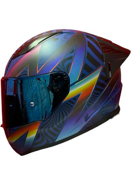 Rapid 2 Optik Full Face Motosiklet Kaskı Siyah Vizörlü