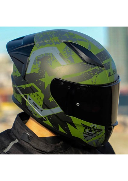 Rapid 2 Thunder Birs Race Full Face Motosiklet Kaskı Yarış Spoiler + Siyah Vizörlü indirimleri