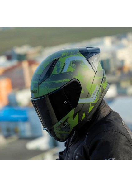 Rapid 2 Thunder Birs Race Full Face Motosiklet Kaskı Yarış Spoilerlu Siyah Vizörlülü modelleri