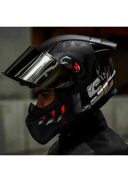 Rapid 2 Clawn Race Full Face Motosiklet Kaskı Yarış Spoiler + Şeffaf + Siyah Vizörlü fiyatları