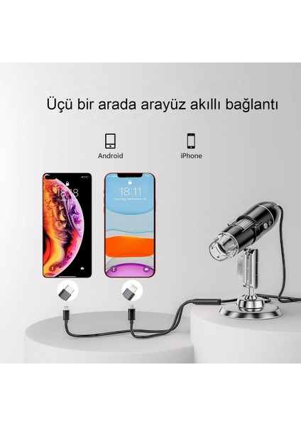 1600X 2mp 8 LED Taşınabilir USB Dijital Mikroskop Endoskop Cilt,saç Biyolojik,kuyumculuk Analizi