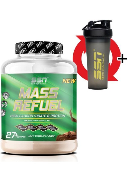 SSN Sports Style Nutrition Ssn Mass Refuel 3 kg Sütlü Çikolata