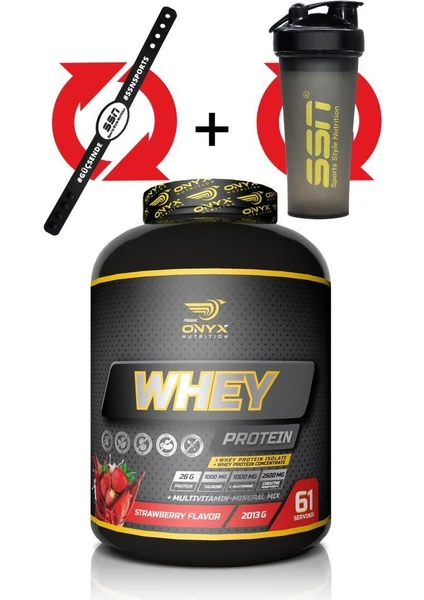 Onyx Nutrition %100 Whey Protein Çilek Aromalı 2013 gr