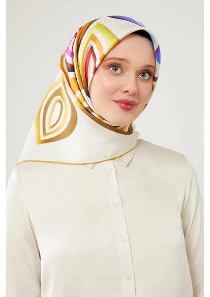 Gold Damla Desen Saf İpek Eşarp fiyatları