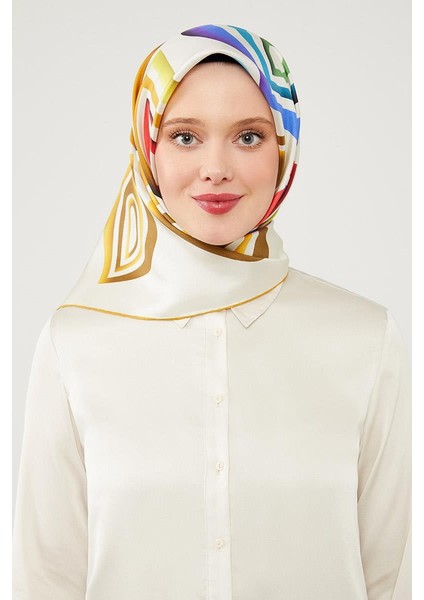 Gold Damla Desen Saf İpek Eşarp modelleri