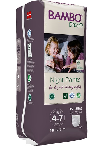 Bambo Dreamy Gece Külodu Kız 4 - 7 Yaş 15 - 35 kg