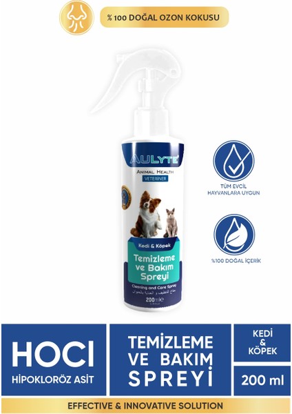 Kedi Köpek Temizleme ve Bakım Spreyi 200 ml