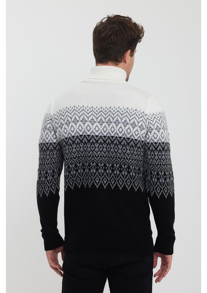 Desenli Balıkçı Yaka Triko KAZAK(E23-6713) modelleri