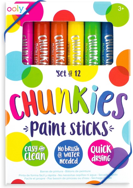 Ana Renkler Ooly Chunkies Paint Sticks 12’li Set