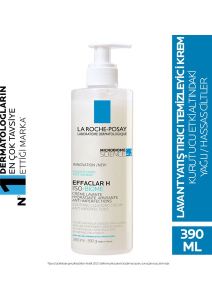 La Roche-Posay La Roche Posay effaclar H Isobiome Lavant Yatıştırıcı ve Temizleyici Krem 400 ml