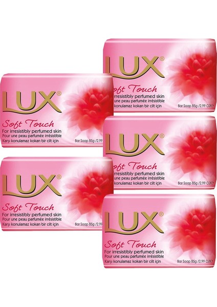 5 Ad. Lüx Sabun PEMBE80 Gr. Soft Touch