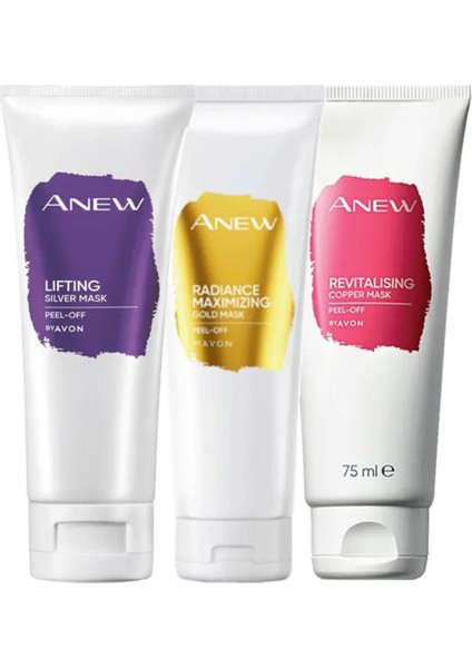 Anew Maximising Gold, Revitalising Copper, Lifting Silver 75 ml Yüz Maskesi Paketi 3ü 1ARADA