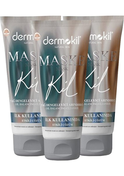 Yağ Dengeleyici ve Arındırıcı Yüz Kil Maskesi 75 ml x 3 Adet