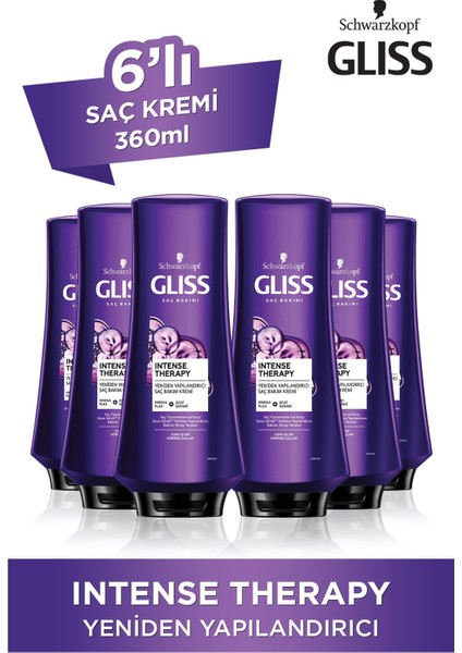Intense Therapy Yeniden Yapılandırıcı Saç Kremi 360 ml 6'lı