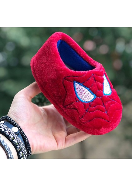 Mychild Spiderman Figürlü Çocuk Panduf ,ev Ayakkabısı , Kaydırmaz Taban Panduf , Anaokulu Kreş Ayakkabısı,warm