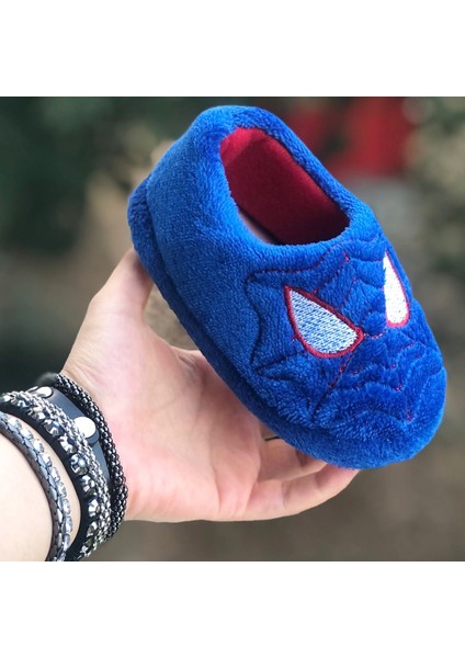 Spiderman Figürlü Çocuk Panduf ,ev Ayakkabısı , Kaydırmaz Taban Panduf , Anaokulu Kreş Ayakkabısı,warm