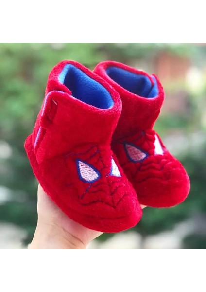 Spiderman Figürlü Çocuk Panduf ,ev Ayakkabısı , Kaydırmaz Taban Panduf , Anaokulu Kreş Ayakkabısı,warm