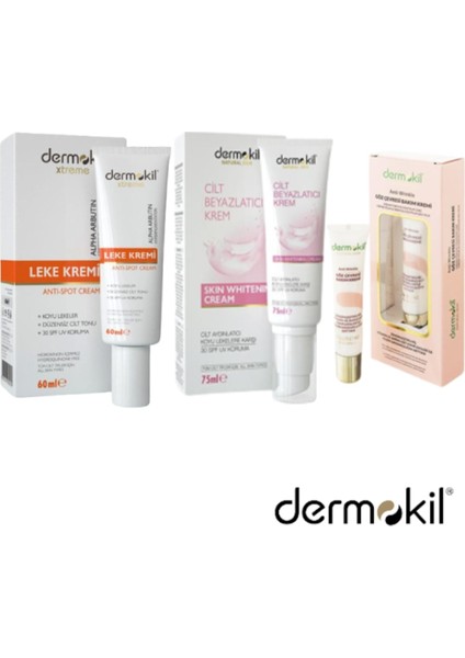 Cilt Beyazlatıcı Krem 75ML & Antı Spot Leke Kremi 60 ml & Göz Çevresi Kremi 15 ml