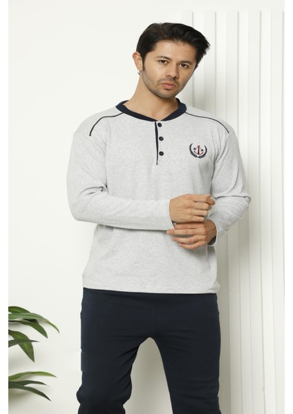 Erkek Uzun Kollu Kışlık Cepli Büyük Beden Pijama Takımı 1641 fiyatları
