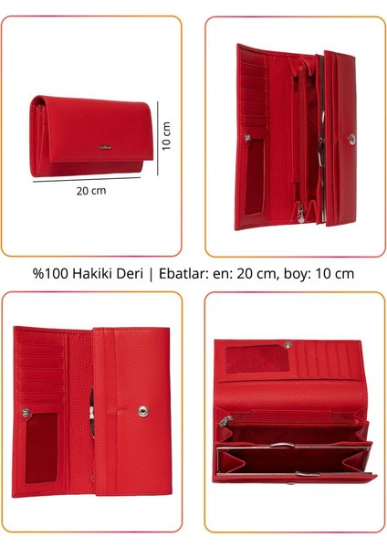 Deri Kadın Cüzdan Mürdüm 2771