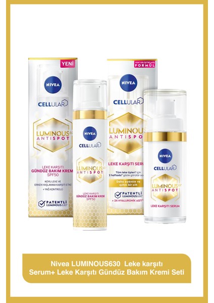 LUMINOUS630 Leke Karşıtı Cilt bakım seti