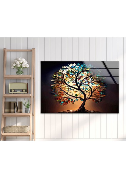 Hayat Ağacı Temperli Cam Duvar Tablosu fiyatları
