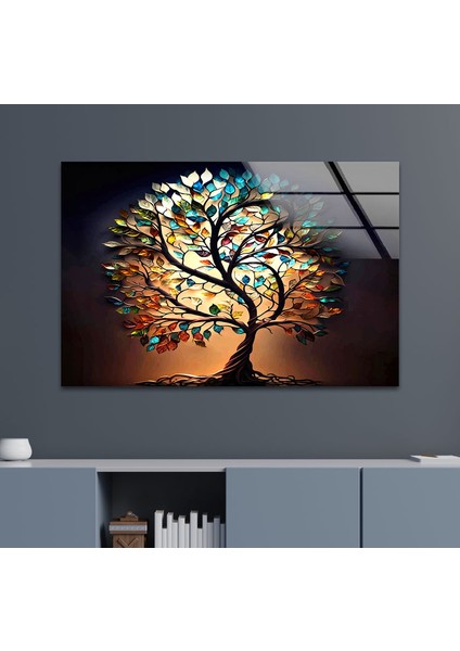 Hayat Ağacı Temperli Cam Duvar Tablosu fırsatları