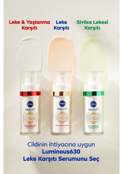 LUMINOUS630 Leke ve Yaşlanma Karşıtı Serum 30 Ml, Asit ve Kolajen Tetikleyici fiyatları