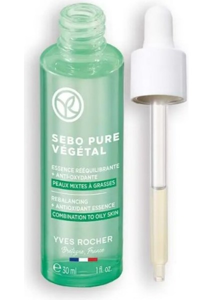 Yves Rocher Yağ Dengeleyici Cilt Serumu - Karma ve Yağlı Cilt / Sebo Pure Vegetal 30 ml