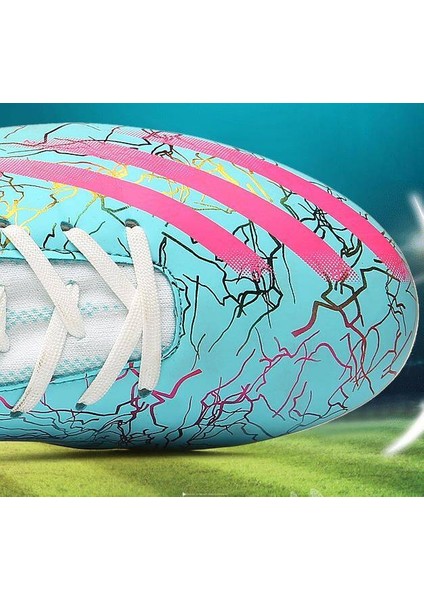 Yüksek Top Erkek Futbol Ayakkabısı Çim Antrenman Kramponları Krampon Çocuk -Beyaz-32 (Yurt Dışından)