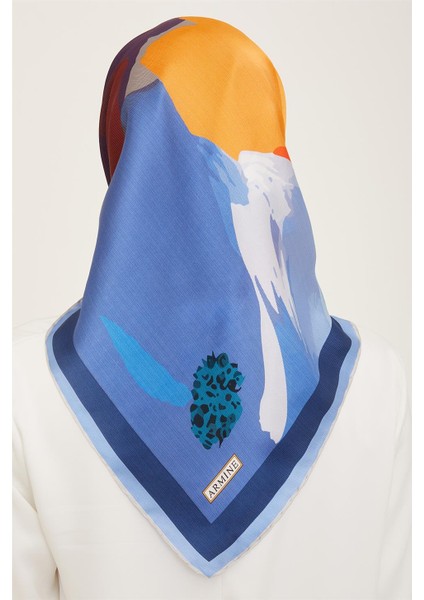 Çiçek Desenli Twill İpek Eşarp 24Ya9145 2 35 fırsatları