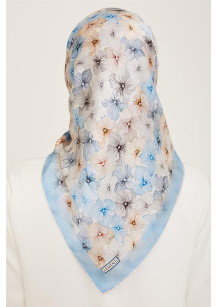 Çiçek Desenli Twill İpek Eşarp 24Ya9108 83 83 fırsatları