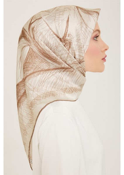 Çiçek Desenli Twill İpek Eşarp 24Ya9121 1 33 fiyatları