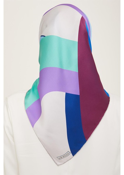 Geometrik Desenli Twill İpek Eşarp 24Ya9148 31 31 fırsatları