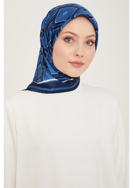 Monogram Desenli Twill İpek Eşarp 24Ya9132 85 33