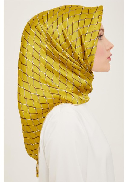 Klasik Desenli Twill İpek Eşarp 24Ya9152 85 43 fiyatları